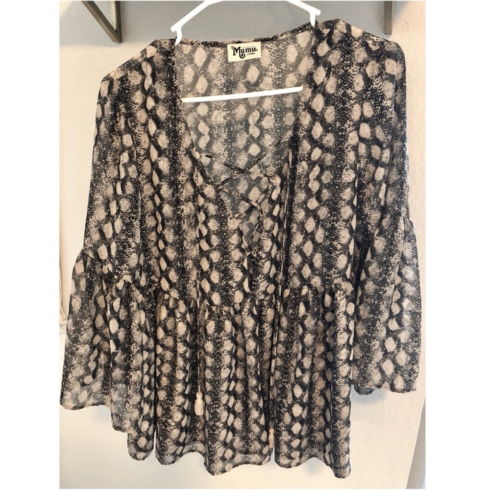 Show Me Your Mumu Lace Up Top